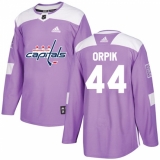 Men's Adidas Washington Capitals #44 Brooks Orpik Authentic Purple Fights Cancer Practice NHL Jersey