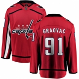 Men's Washington Capitals #91 Tyler Graovac Fanatics Branded Red Home Breakaway NHL Jersey