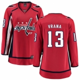 Women's Washington Capitals #13 Jakub Vrana Fanatics Branded Red Home Breakaway NHL Jersey