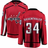 Men's Washington Capitals #34 Jonas Siegenthaler Fanatics Branded Red Home Breakaway NHL Jersey