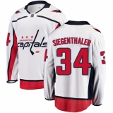 Men's Washington Capitals #34 Jonas Siegenthaler Fanatics Branded White Away Breakaway NHL Jersey