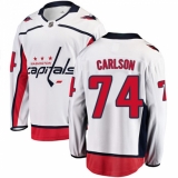 Youth Washington Capitals #74 John Carlson Fanatics Branded White Away Breakaway NHL Jersey
