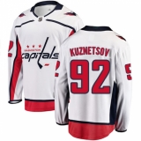 Men's Washington Capitals #92 Evgeny Kuznetsov Fanatics Branded White Away Breakaway NHL Jersey