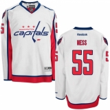 Youth Reebok Washington Capitals #55 Aaron Ness Authentic White Away NHL Jersey