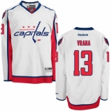 Women's Reebok Washington Capitals #13 Jakub Vrana Authentic White Away NHL Jersey
