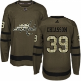 Men's Adidas Washington Capitals #39 Alex Chiasson Premier Green Salute to Service NHL Jersey