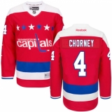 Youth Reebok Washington Capitals #4 Taylor Chorney Authentic Red Third NHL Jersey