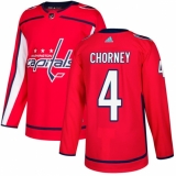 Men's Adidas Washington Capitals #4 Taylor Chorney Authentic Red Home NHL Jersey
