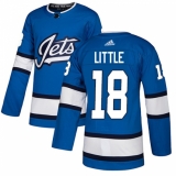 Men's Adidas Winnipeg Jets #18 Bryan Little Authentic Blue Alternate NHL Jersey