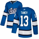 Men's Adidas Winnipeg Jets #13 Brandon Tanev Authentic Blue Alternate NHL Jersey