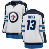 Women's Winnipeg Jets #13 Brandon Tanev Fanatics Branded White Away Breakaway NHL Jersey
