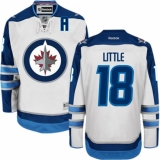 Men's Reebok Winnipeg Jets #18 Bryan Little Authentic White Away NHL Jersey