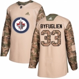 Men's Adidas Winnipeg Jets #33 Dustin Byfuglien Authentic Camo Veterans Day Practice NHL Jersey