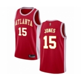 Men's Atlanta Hawks #15 Damian Jones Authentic Red Basketball Jersey Statement Edition