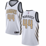 Women's Nike Atlanta Hawks #44 Pete Maravich Swingman White NBA Jersey - City Edition