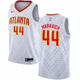 Men's Nike Atlanta Hawks #44 Pete Maravich Authentic White NBA Jersey - Association Edition