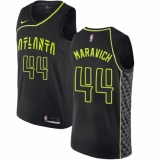 Men's Nike Atlanta Hawks #44 Pete Maravich Authentic Black NBA Jersey - City Edition