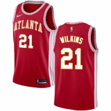 Men's Nike Atlanta Hawks #21 Dominique Wilkins Swingman Red NBA Jersey Statement Edition