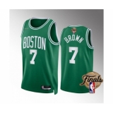 Men's Boston Celtics #7 Jaylen Brown Green 2022 Finals Stitched Jersey
