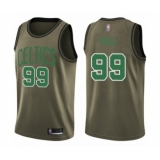 Men's Boston Celtics #99 Tacko Fall Swingman Green Salute to Service Basketball Jersey