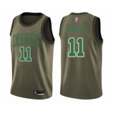 Men's Boston Celtics #11 Enes Kanter Swingman Green Salute to Service Basketball Jersey
