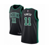 Men's Boston Celtics #11 Enes Kanter Authentic Black Basketball Jersey - Statement Edition