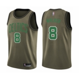 Youth Boston Celtics #8 Kemba Walker Swingman Green Salute to Service Basketball Jersey