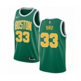 Women's Nike Boston Celtics #33 Larry Bird Green Swingman Jersey - Earned Edition