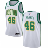 Men's Nike Boston Celtics #46 Aron Baynes Swingman White NBA Jersey - City Edition