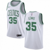 Women's Nike Boston Celtics #35 Reggie Lewis Swingman White NBA Jersey - Association Edition