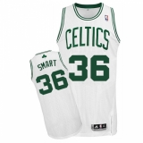 Men's Adidas Boston Celtics #36 Marcus Smart Authentic White Home NBA Jersey