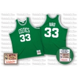 Men's Mitchell and Ness Boston Celtics #33 Larry Bird Swingman Green Throwback NBA Jersey