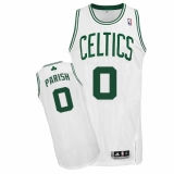 Men's Adidas Boston Celtics #0 Robert Parish Authentic White Home NBA Jersey