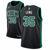 Men's Adidas Boston Celtics #35 Reggie Lewis Swingman Black NBA Jersey - Statement Edition
