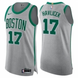 Men's Nike Boston Celtics #17 John Havlicek Authentic Gray NBA Jersey - City Edition