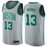 Men's Nike Boston Celtics #13 Marcus Morris Swingman Gray NBA Jersey - City Edition
