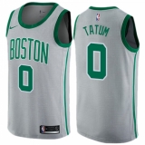 Youth Nike Boston Celtics #0 Jayson Tatum Swingman Gray NBA Jersey - City Edition