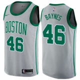 Youth Nike Boston Celtics #46 Aron Baynes Swingman Gray NBA Jersey - City Edition