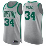 Men's Nike Boston Celtics #34 Paul Pierce Authentic Gray NBA Jersey - City Edition