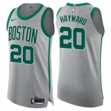 Men's Nike Boston Celtics #20 Gordon Hayward Authentic Gray NBA Jersey - City Edition