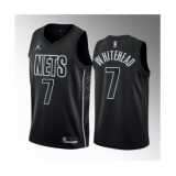 Men's Brooklyn Nets #7 Dariq Whitehead Black 2023 Draft Statement Edition Stitched Basketball Jersey