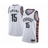 Men's Brooklyn Nets #15 Timothe Luwawu Swingman White Basketball Jersey - 2019 20 City Edition