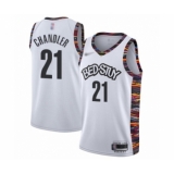 Men's Brooklyn Nets #21 Wilson Chandler Swingman White Basketball Jersey - 2019 20 City Edition