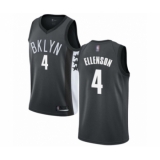 Women's Brooklyn Nets #4 Henry Ellenson Authentic Gray Basketball Jersey Statement Edition