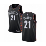 Youth Brooklyn Nets #21 Wilson Chandler Swingman Black Basketball Jersey - 2018 19 City Edition