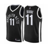 Men's Brooklyn Nets #11 Kyrie Irving Authentic Black Basketball Jersey - City Edition