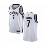 Men's Brooklyn Nets #7 Kevin Durant Authentic White Basketball Jersey - Association Edition