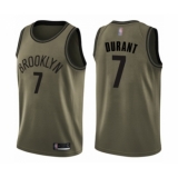 Youth Brooklyn Nets #7 Kevin Durant Swingman Green Salute to Service Basketball Jersey