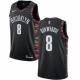 Men's Nike Brooklyn Nets #8 Spencer Dinwiddie Swingman Black NBA Jersey - 2018 19 City Edition