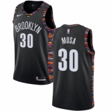 Youth Nike Brooklyn Nets #30 Dzanan Musa Swingman Black NBA Jersey - 2018 19 City Edition